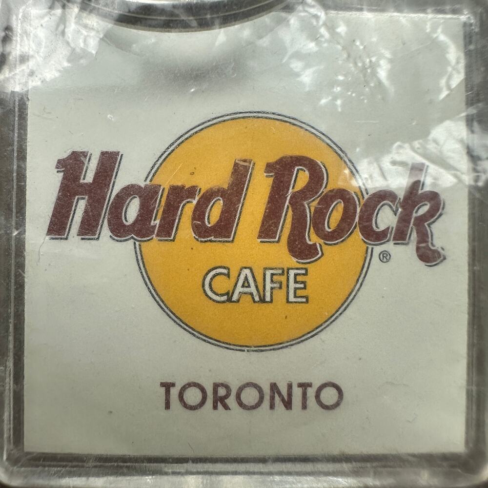 Vintage 90’s Hard Rock Cafe Toronto Square Classic Keychain NEW